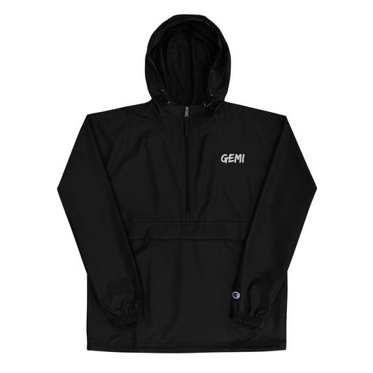 Black "GEMI" Champion Packable Jacket