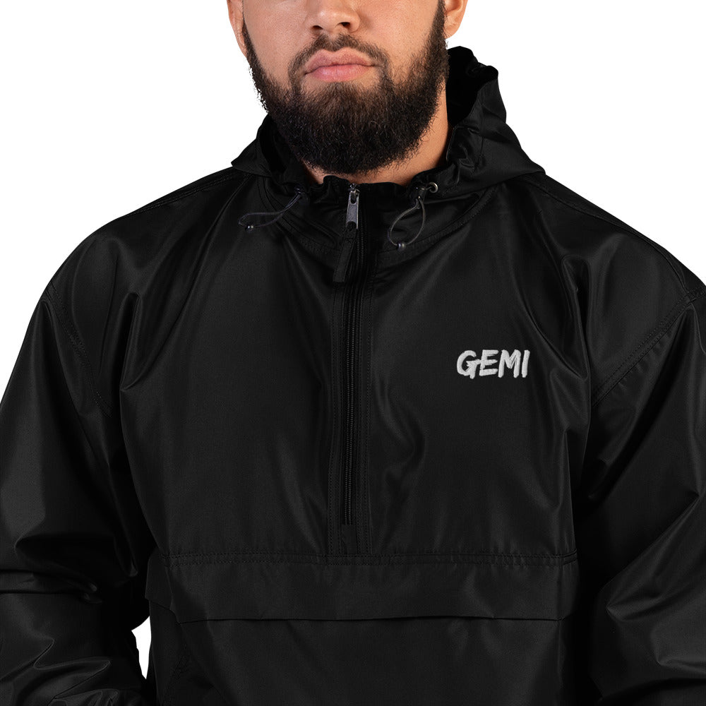 Black "GEMI" Champion Packable Jacket