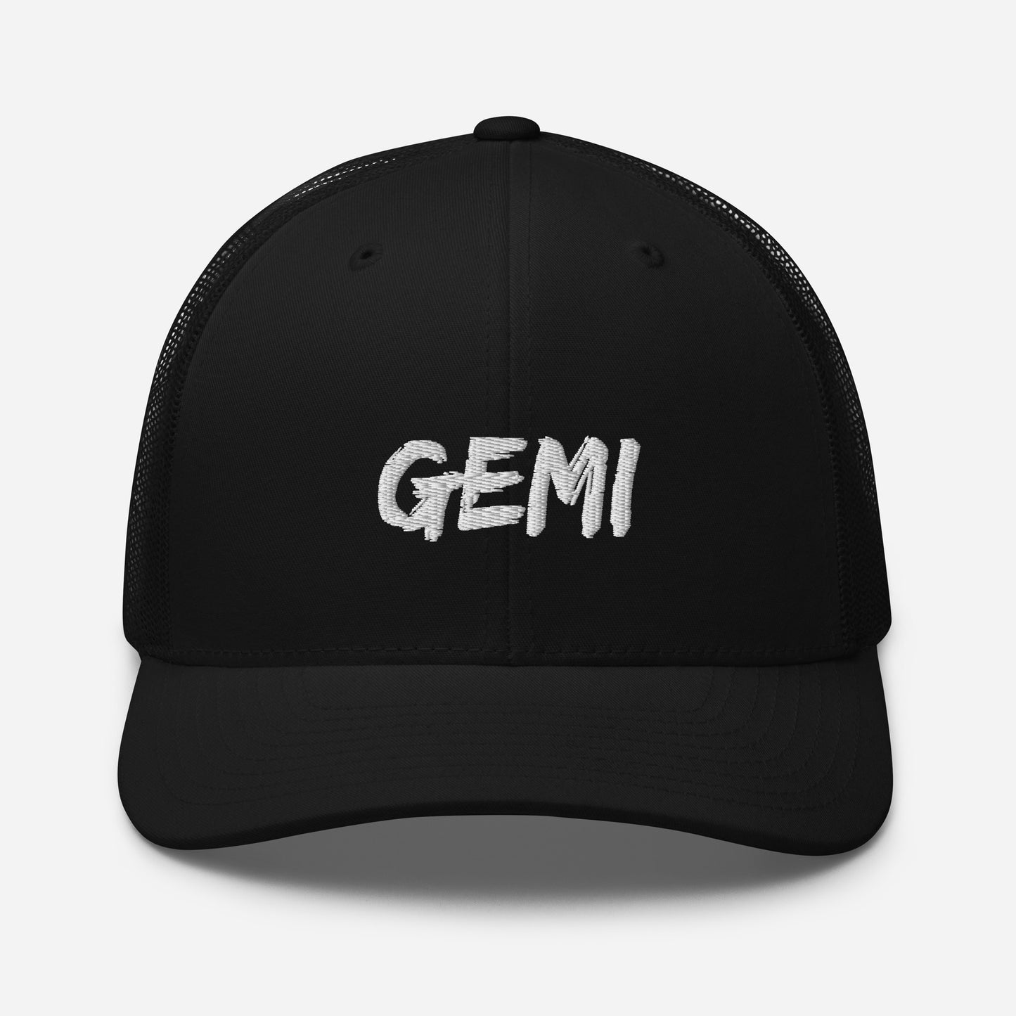 Black "GEMI" Trucker Hat