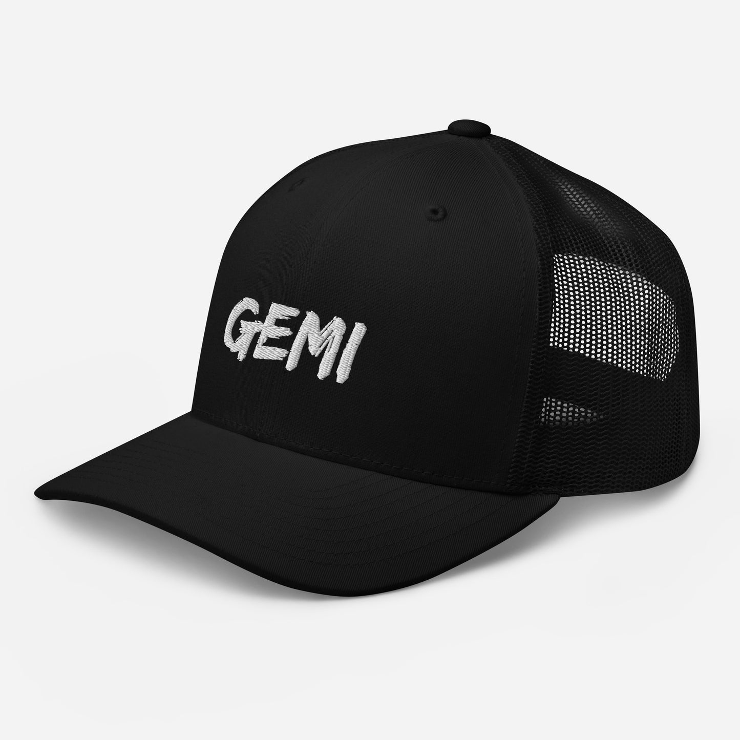 Black "GEMI" Trucker Hat