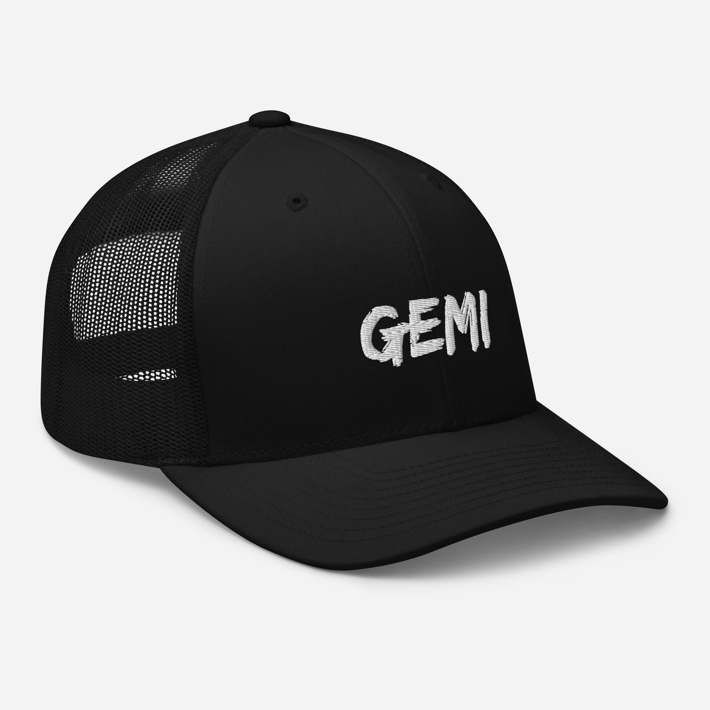 Black "GEMI" Trucker Hat