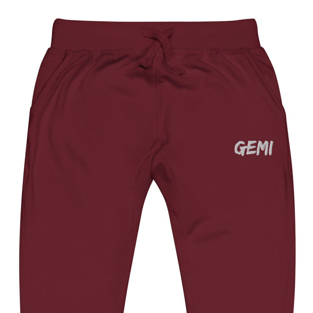 Maroon "GEMI" sweatpants